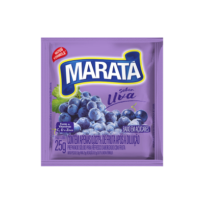 MARATÁ REFRESCO EM PÓ UVA CX C/ 15UND DE 25G
